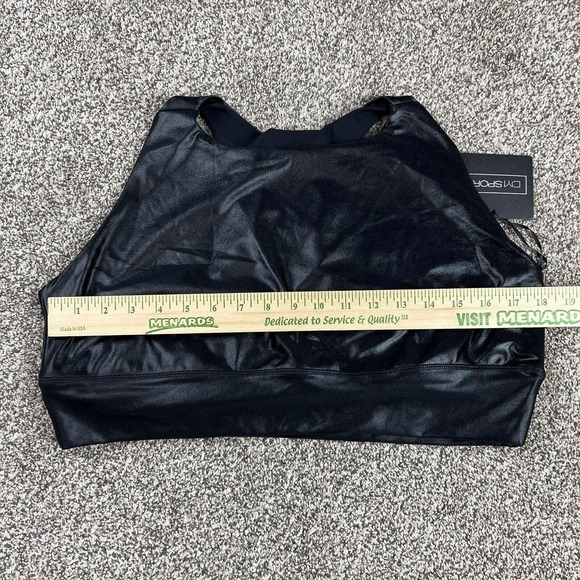DYI Sports Bra Women’s Size 1X Black Define Your Inspiration‎ Shimmer Stretch - Picture 5 of 7